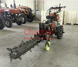 Safe and reliable chain Saw Ditching Trenching Machine Farm Trencher