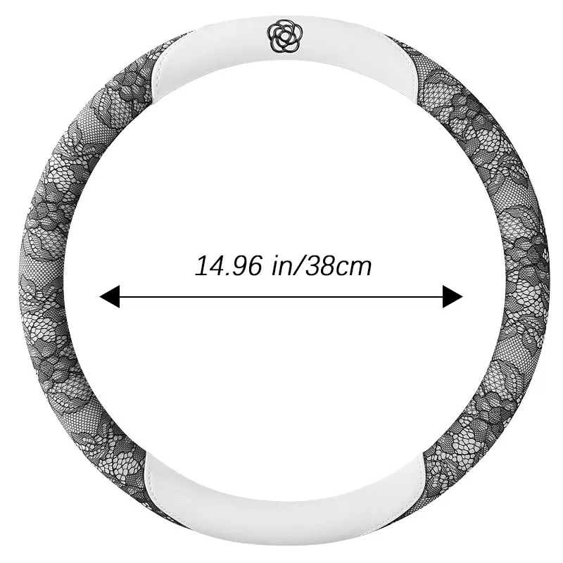 O-Type Viral Camellia Car Steering Wheel Cover, Ladies' Universal Fit for All Seasons, Trendy & Elegant Car Steering Wrap