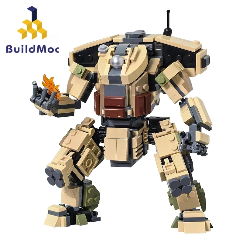 

Робот BuildMoc Titanfalls, набор строительных блоков, модель легиона титана Mecha, игрушки, подарки для фанатов игр и детей (660 шт.)