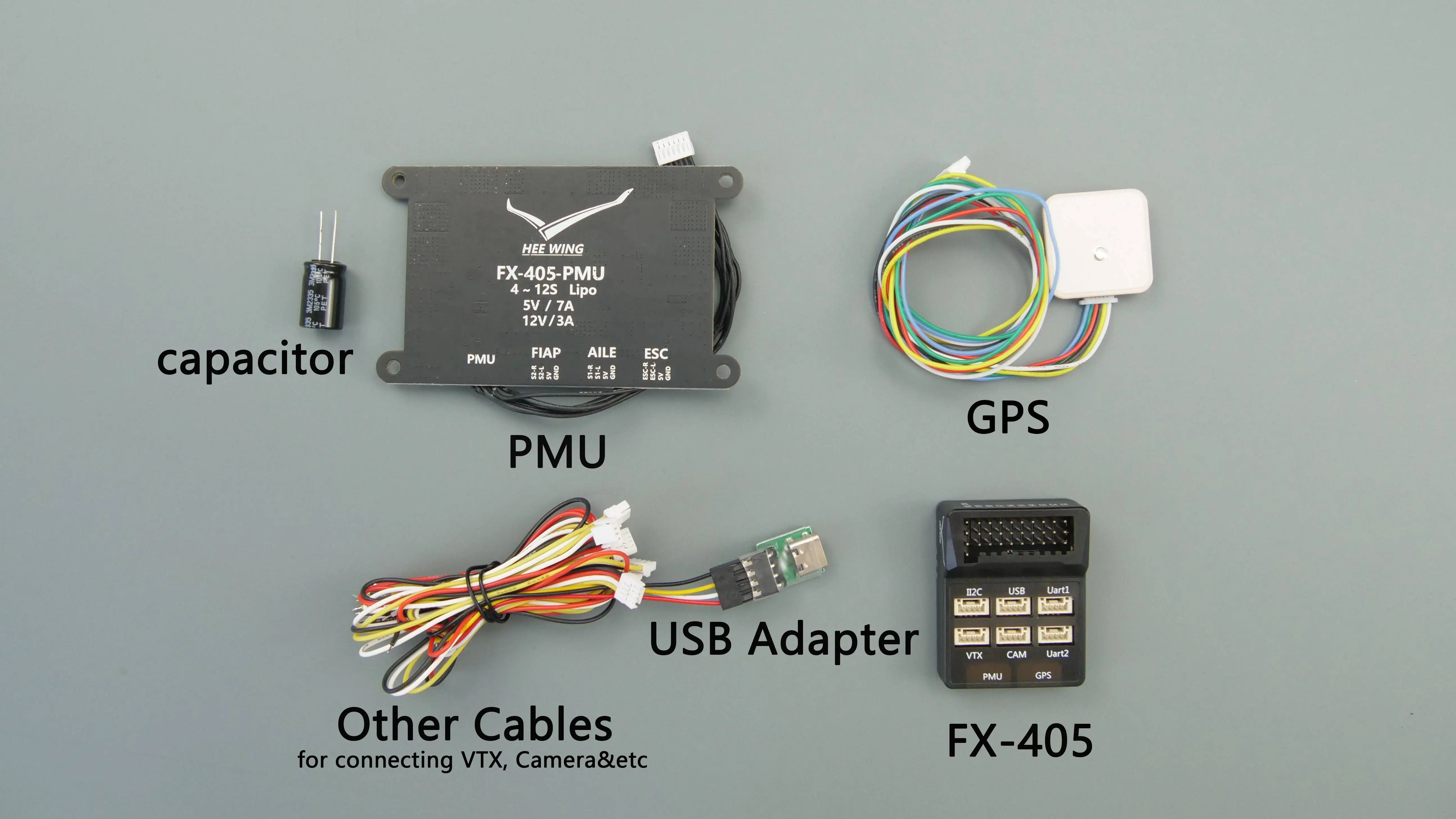 T2 FX-405 VTOL Flight Controller with PMU and GPS Compass