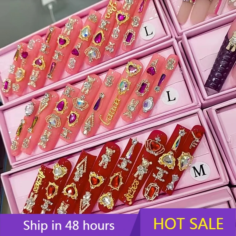 

YTYIN Customizable Designed Matte Manicure Long Ballet Press on Nails Fakes Nail in Artificial Fingernails