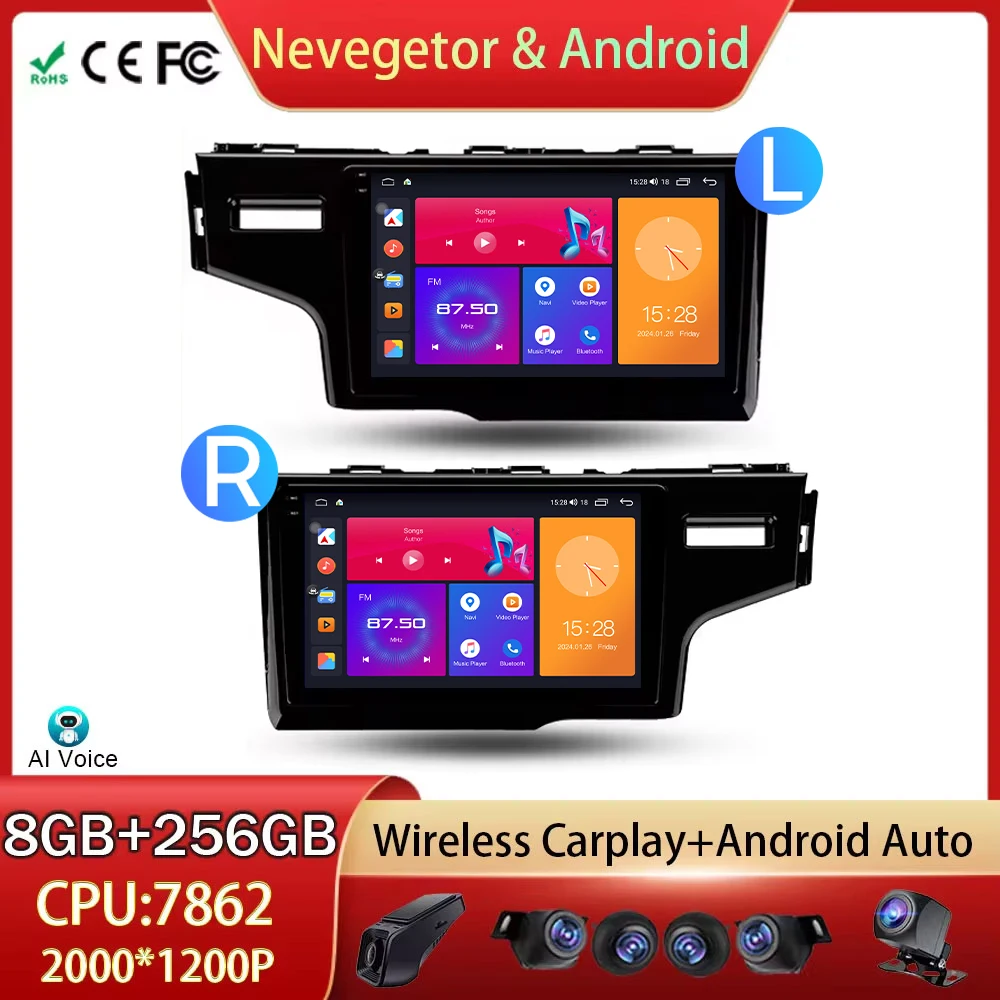 

For Honda Jazz 3 2015 - 2020 Fit 3 GP GK 2013 - 2020 Android Auto Carplay Car Radio Multimedia Player GPS Navigation No 2din DVD