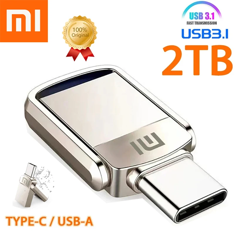 Xiaomi 2TB Flash-Laufwerk 2TB USB 3. 0 Typ-C-Schnitts telle 1TB 3,1 GB Mobiltelefon Computer gegenseitige Übertragung tragbarer USB-Speicher