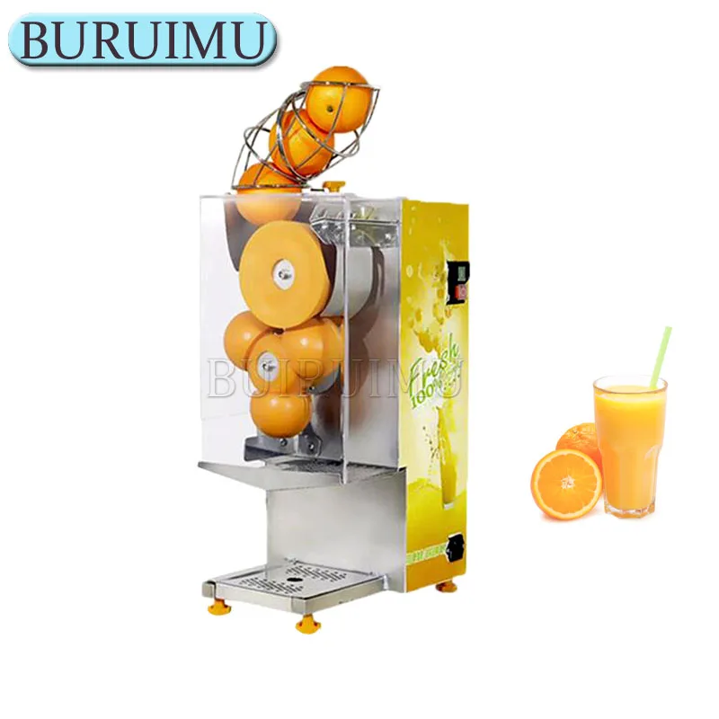 ماكينة تعبئة وتغطية عصير البرتقال الأوتوماتيكية ماكينة عصر الحمضيات الكهربائية التجارية ماكينة عصير بالضغط البارد