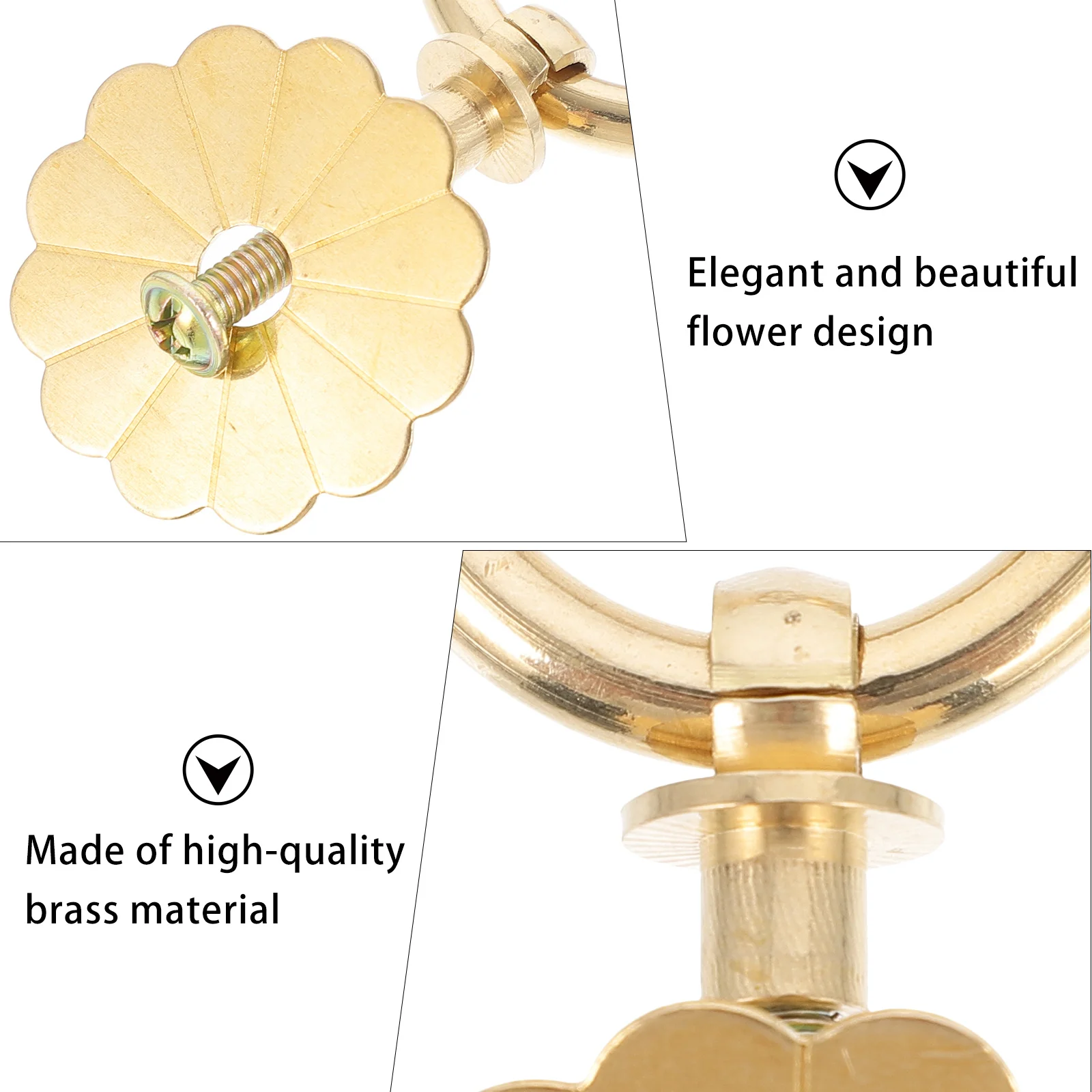 

4pcs European-Style Furniture Handle Brass Cabinet Hand Grips For Kitchen Drawer Bathroom Door Shoe Cabinet Desk Bookcase