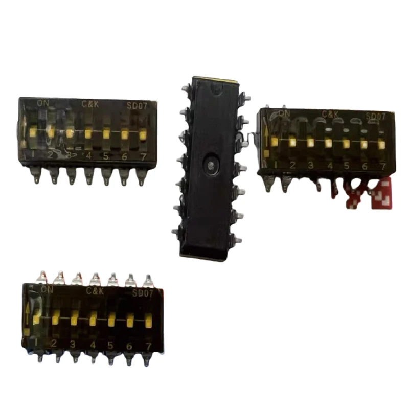 

1PCS/LOTS Imported U.S.A. C&K SD07H0SB 7-position Piano Key Type Flat Dial Coding SMD 2.54mm