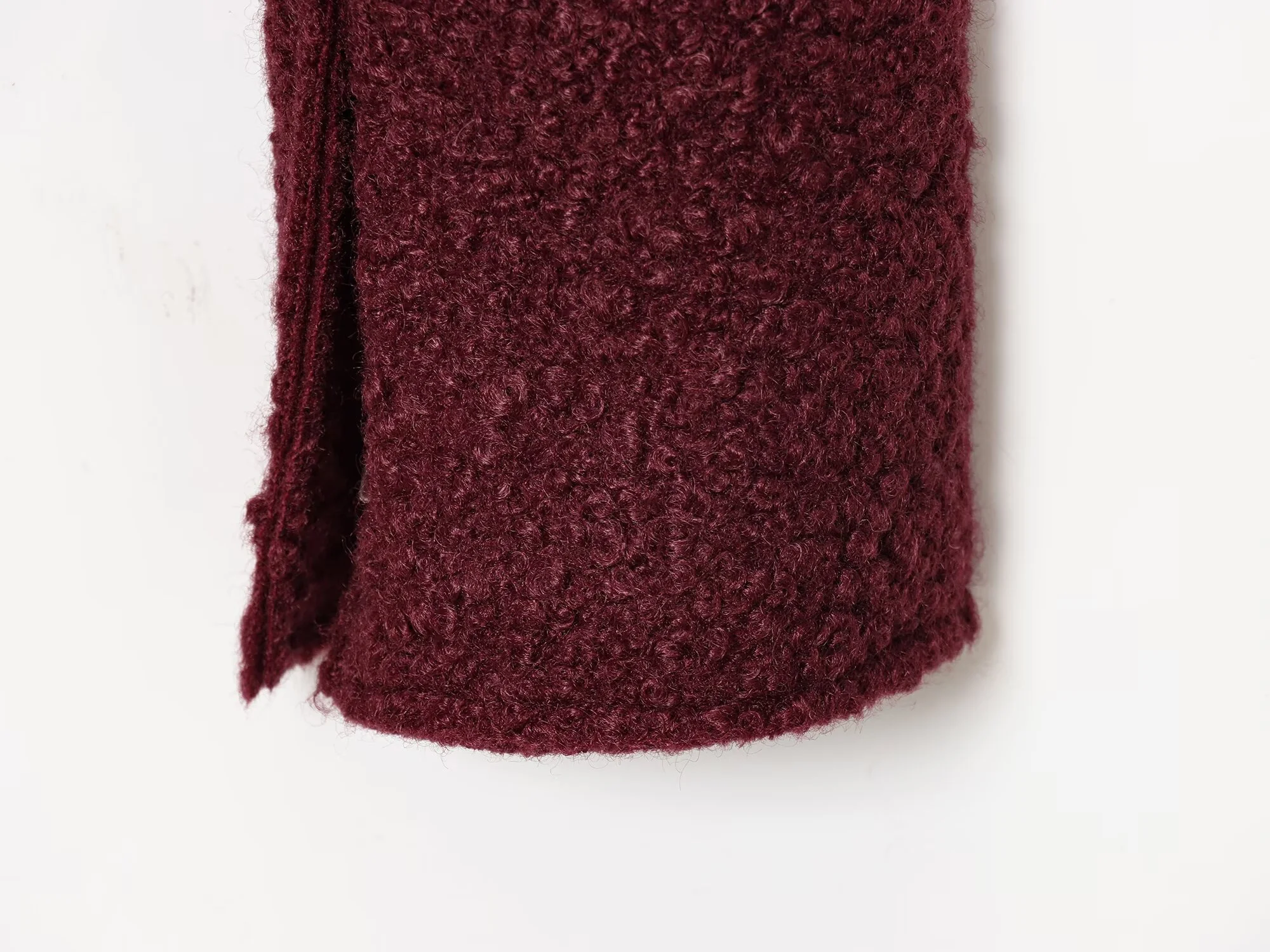 2025 hiver nouveau femmes décontracté mode Simple col montant à manches longues coupe ajustée boutonné poche circulaire laine manteau