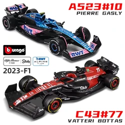 Bburago 1:43 Mercedes W14 Red Bull RB19 SF23 Alpine A523 Alfa C43 F1 Model Formula Car Static Simulation Diecast Racing