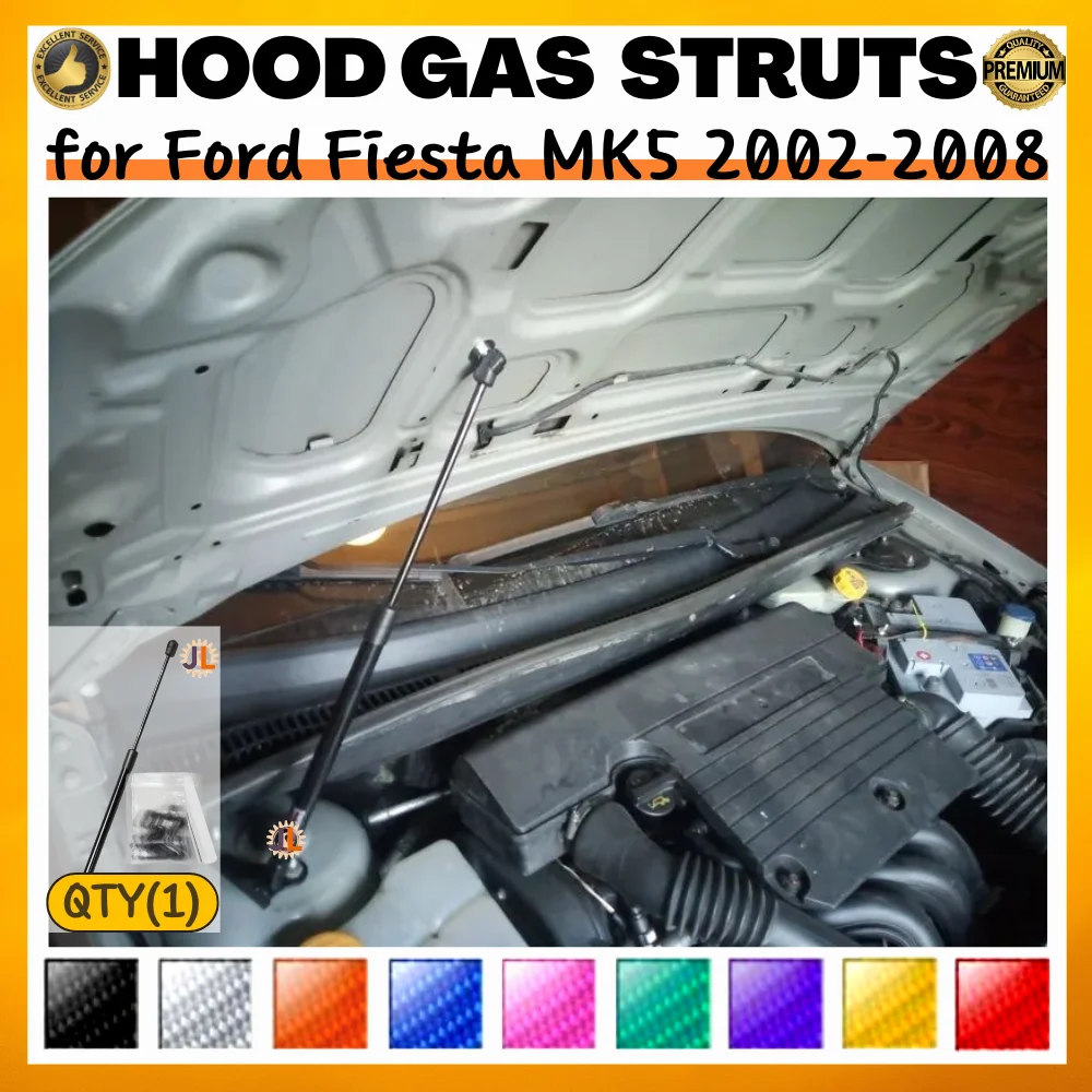 

Qty(1) Стойка капота для Ford Fiesta MK5 2002-2008, передняя газовая пружина капота, амортизатор, подъемная опора, демпферная планка