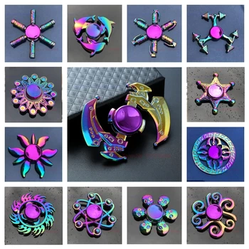 Metalowe antylękowe zabawki Fidget Spinners dla dzieci Focus ADHD łagodzi stres kreatywny palec Spinner chłopcy dorosły prezent urodzinowy