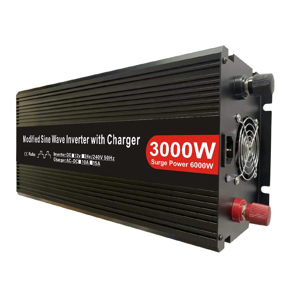 3000w with inbuilt charger power inverter dc ac ups power inverter with charger modified sine wave low cost inverter