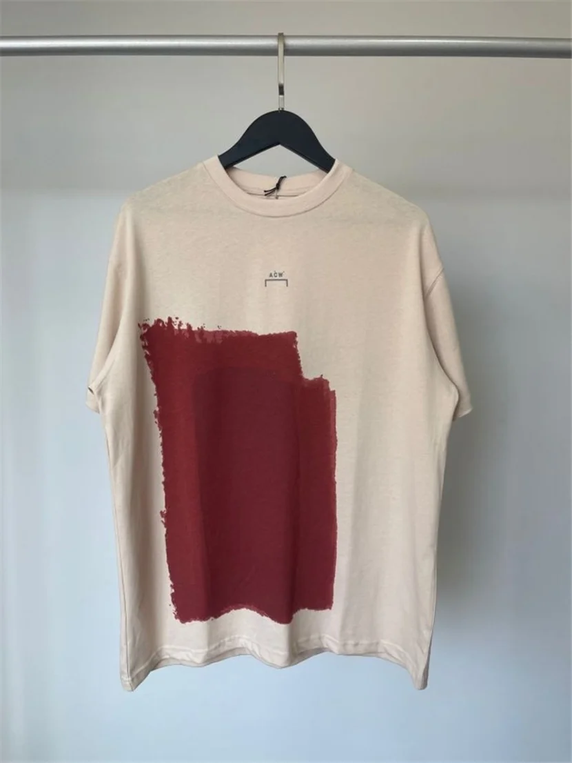 A-COLD-WALL* T-shirt Red Ink Painting A COLD WALL T shirt 1:1 Best Quality Tag ACW Tops Tee