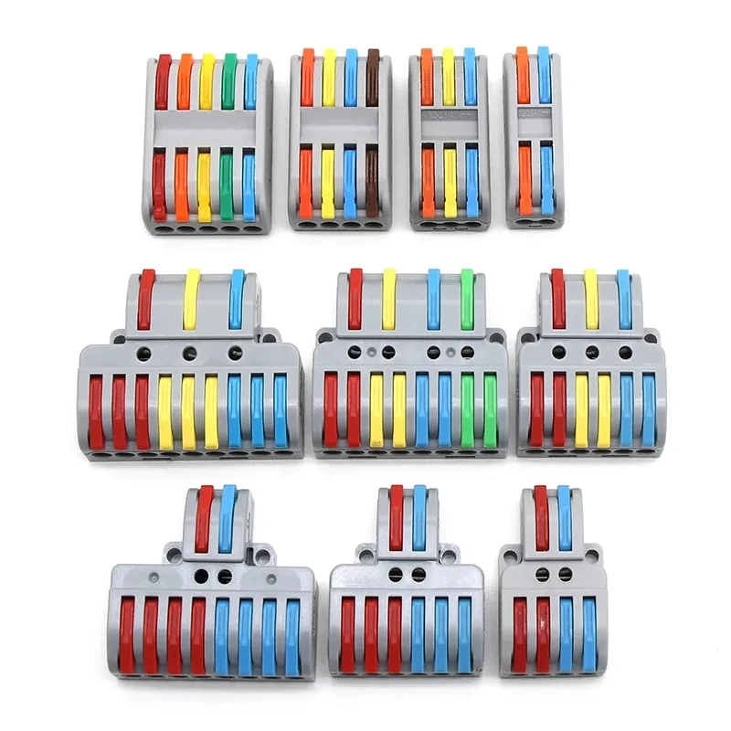 5/10/50/100pcs Push-in Electrical Wire Connector Terminal Block Universal Fast Wiring Cable Connectors For Cable Connection