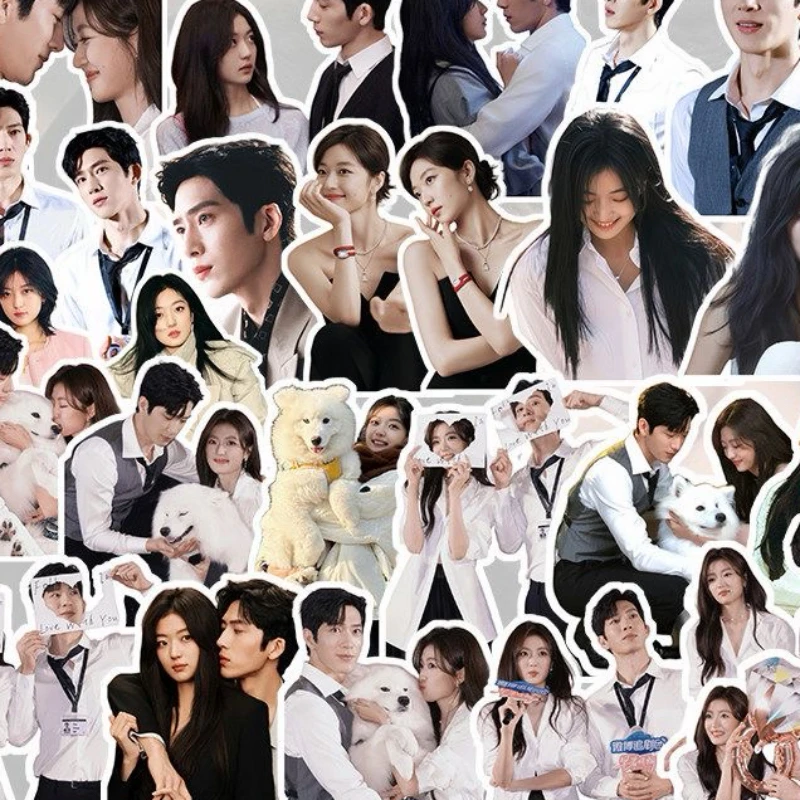56PC/SET Jing Boran Sun Qian TV The Early Spring Luke Luan Nian Drama Stills Hand Account Materials Notebook Cup DIY Stickers