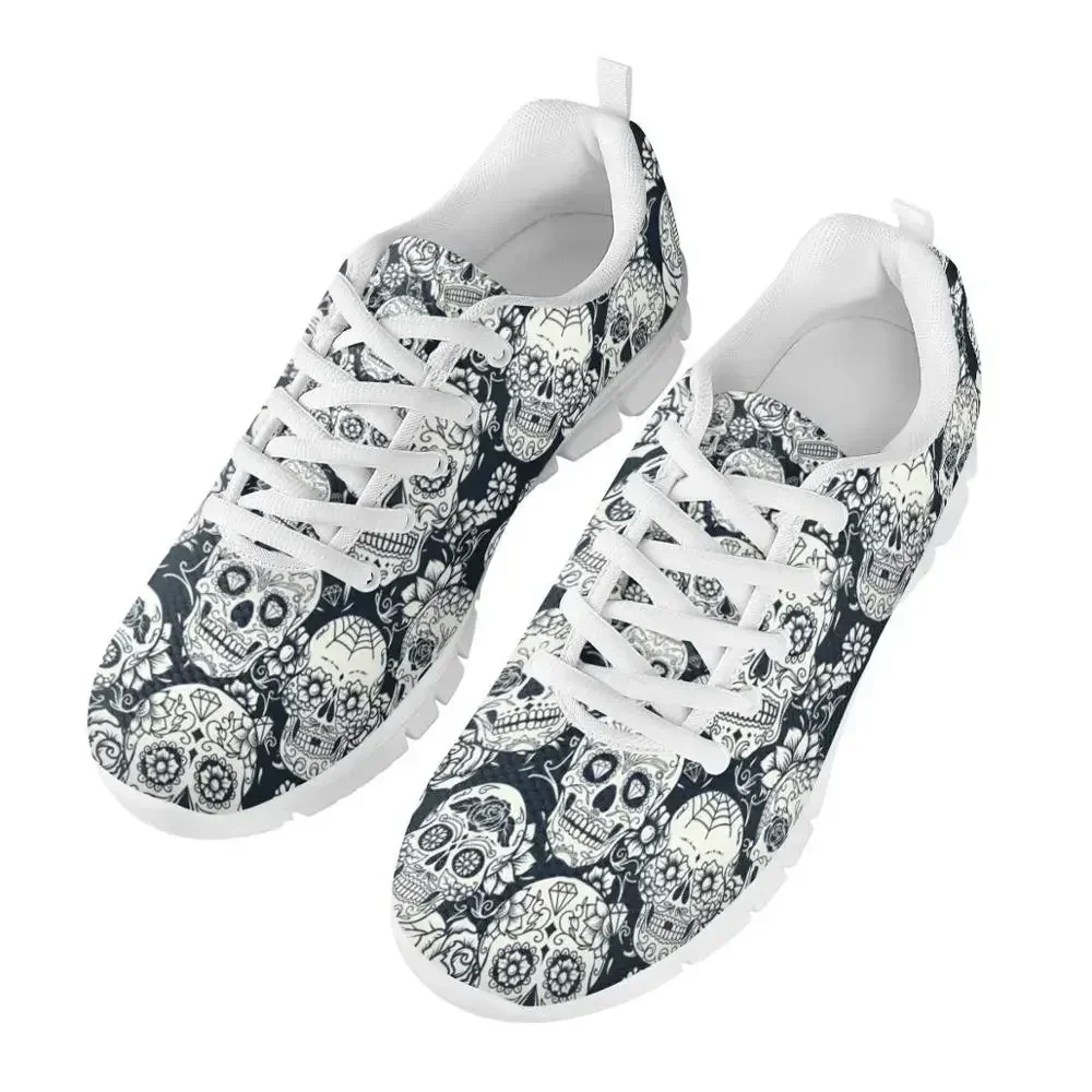 

Вулканизированные кроссовки с принтом Sugar Skull для мужчин, повседневные мужские кроссовки из сетчатой ткани, дышащие мужские туфли на плоской подошве Tenis Masculino