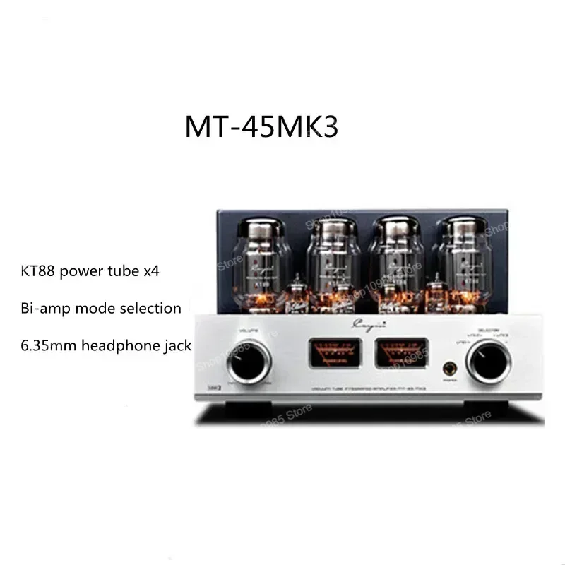 

MT-45MK3 Bluetooth Version KT88/EL34 Vacuum Tube Amp With Headphone Amplifier Bi-Amp Mode One Key Switch 4ohm 8ohm/280W