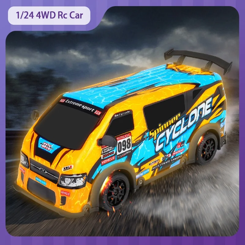 

1:24 4WD Радиоуправляемый автомобиль для дрифта, высокая скорость, соревнования по бездорожью, электрический свет, модель автомобиля с дистанционным управлением, детские игрушки, праздничный подарок