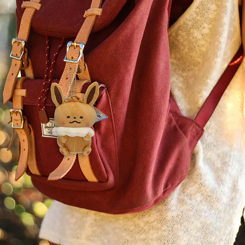 6 Stile Pokemon Gengar Eevee Bulbasaur Squirtle Charmander Plüschpuppe Rucksack-Anhänger Schlüsselanhänger Stofftier Halloween-Geschenk – Detail 8