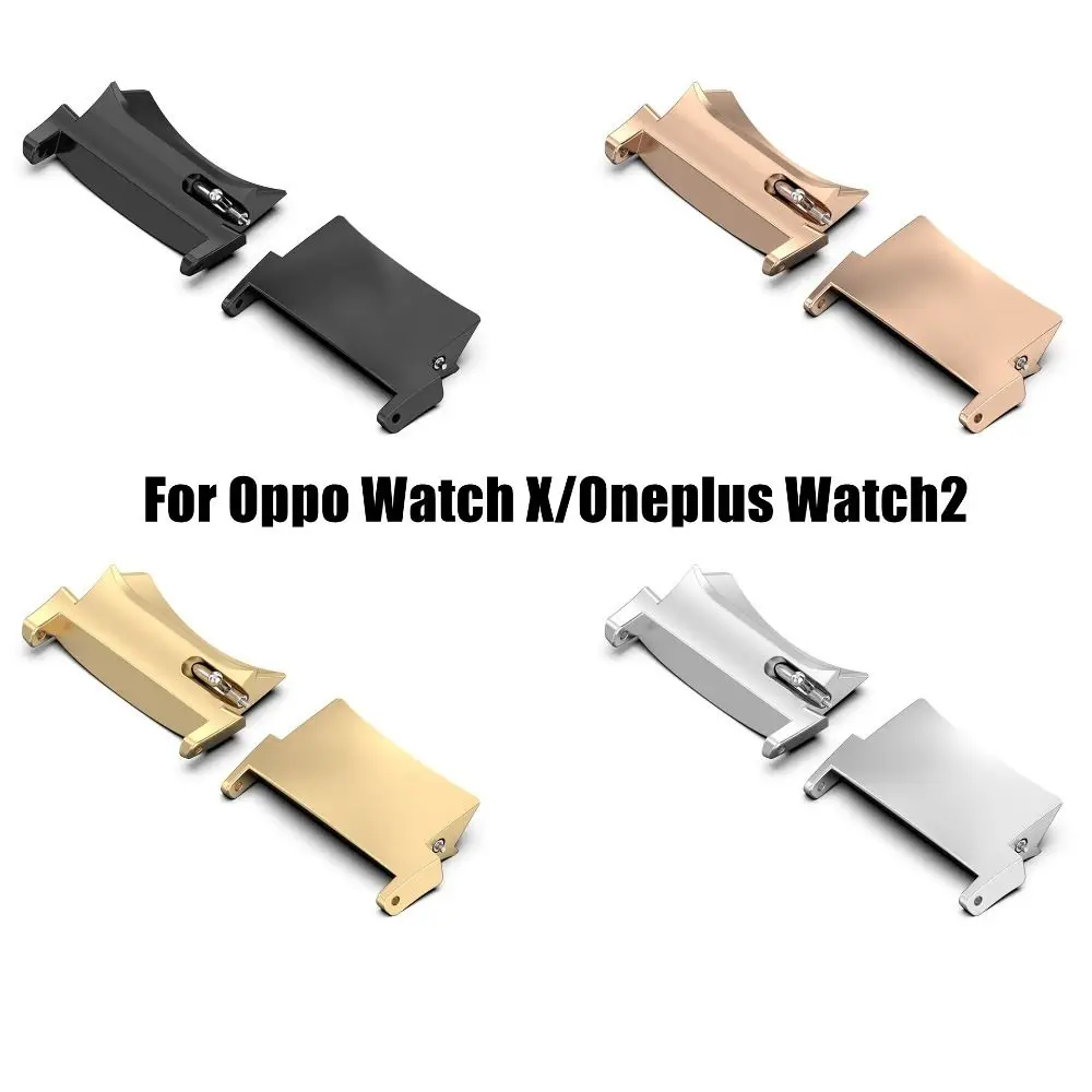 2 buah adaptor tali logam gelang jam, aksesori konektor gelang jam 22MM untuk jam tangan Oppo X/Oneplus 2