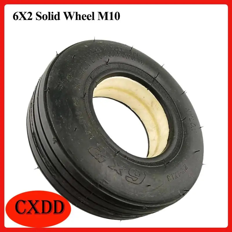 Durable 6x2 Electric Scooter Tire Solid Non-Pneumatic Design Includes Inner Tube and Outer Tube