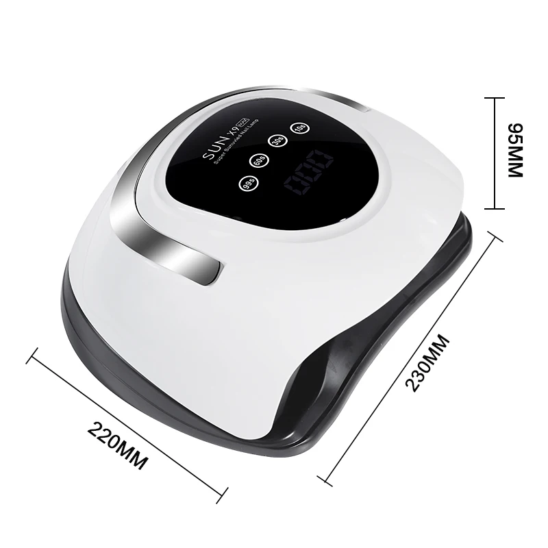 SUN X9 UV-nageldroger voor nagelgel, professionele UV-nagellamp met 57 lampkralen en LCD-aanraakscherm, automatische sensor
