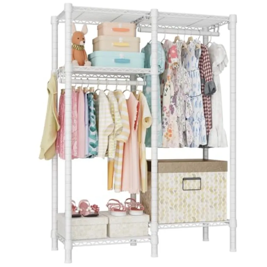 

Ulif F1 Garment Rack for Baby Students and 's Room 4 Tiers Freestanding and Portable Heavy Duty Closets Small Metal Clothes Rac