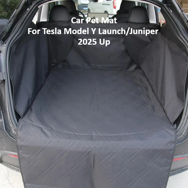 

Автомобильный коврик для домашних животных Tesla Model Y Launch/Juniper 2025 Up, коврик для багажника автомобиля, водонепроницаемая ткань Оксфорд, грязезащитный коврик, защитный коврик для кровати для домашних животных