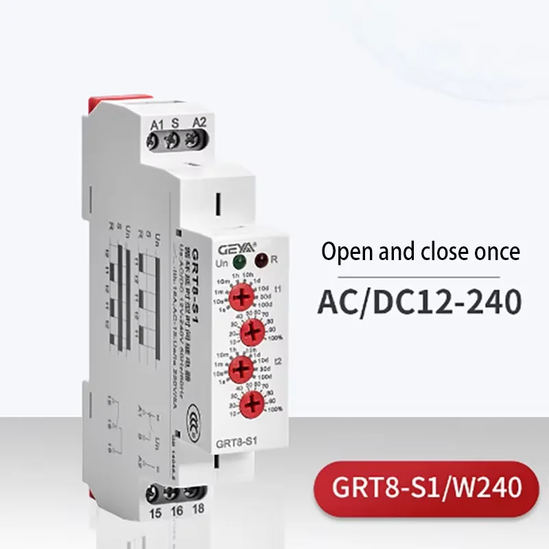 GRT8-S1S2 dual time automatic infinite loop relay 220v AC 24V can replace DH48