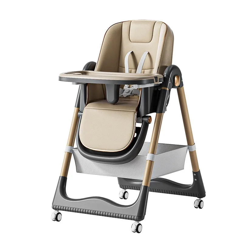 4-in-1-grow-with-me-high-chair-for-baby-toddler-–-recliner-feeding-booster-modes-easy-clean-rolling-wheels