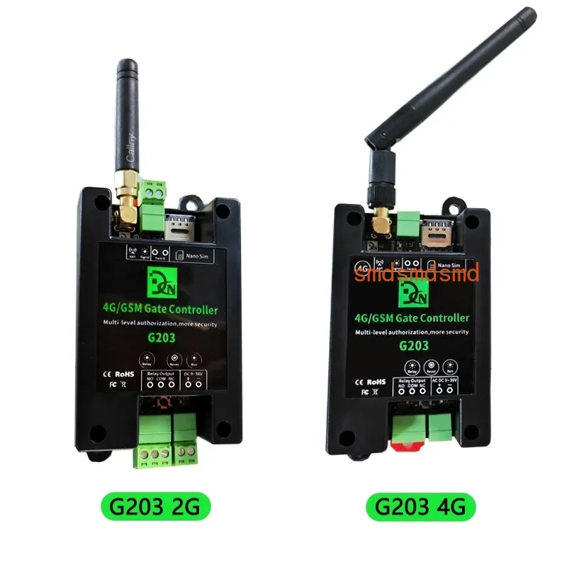 Smart New Model Gsm Remote Control Relay Switch 2G 4G Sim Card Mobile Phone Control Gsm Door Lock Gsm Gate Controller G203