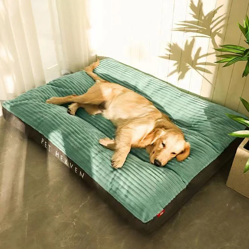 Corduroy Dog Mat Plush Dog Bed for Small Medium Large Dogs Detachable Washable Pet Sleeping Bed Mat Pet Supplies