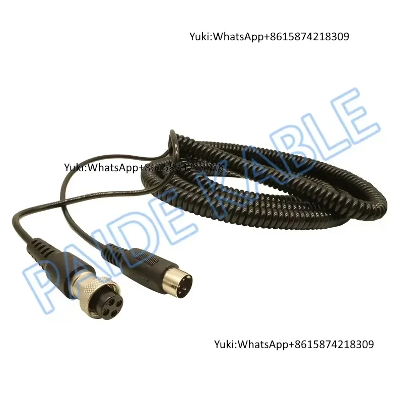 4x24awg Copper Conductor Flex Durable Multicore Retractable PUR Spiral Cable with PE Insulation CE Certified Customizable