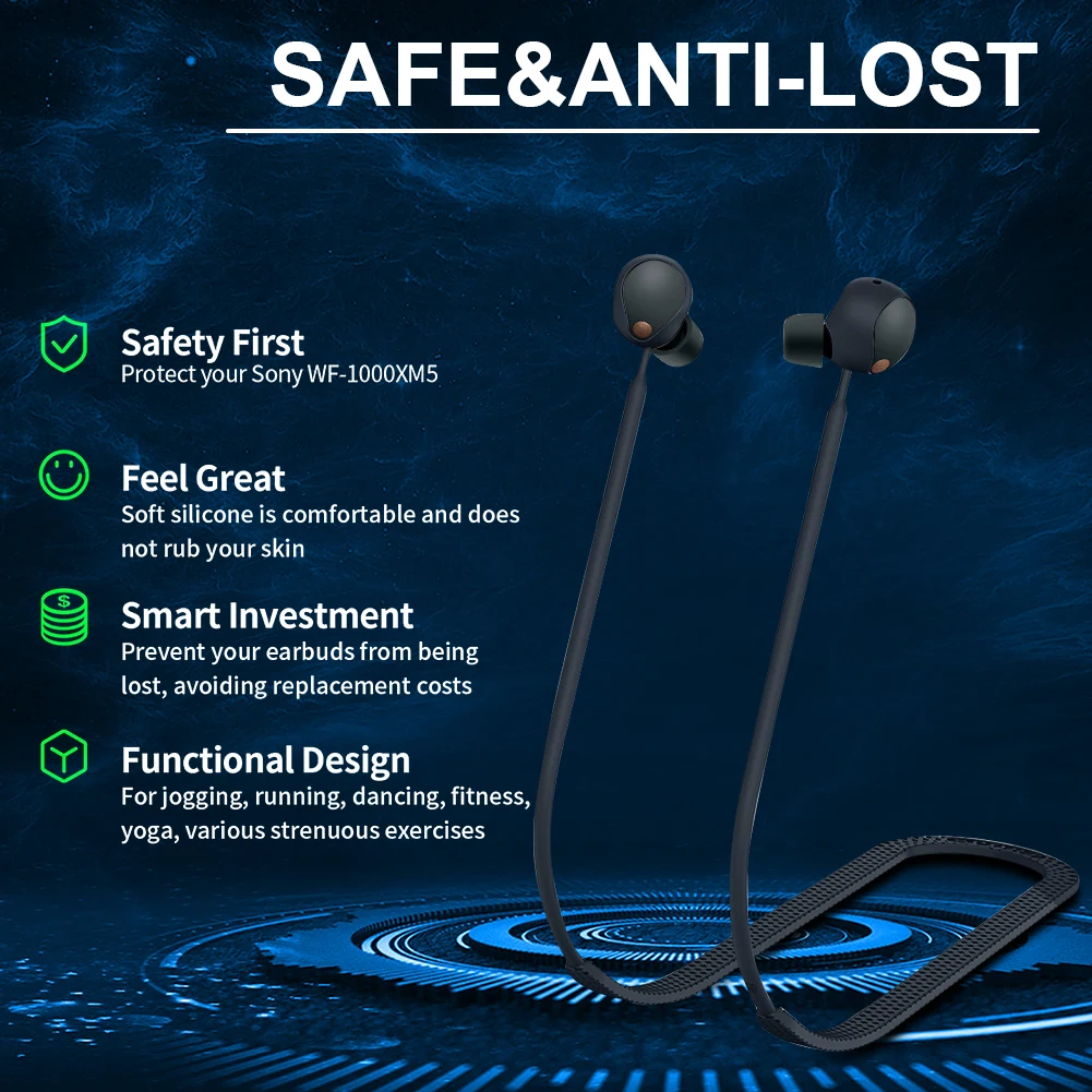 落下防止イヤフォンストラップ,紛失防止ヘッドホンアクセサリー - Sony Headphone Wf-1000Xm5 のレビューと価格