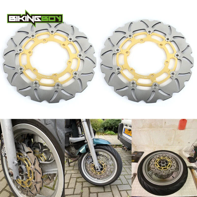 BIKINGBOY Front Brake Discs Disks Rotors For K100RS K1 89 90 91 92 93 K1100LT 89-00 K1100RS 93 94 95 96 KL1100LT 93-00 97 98 99