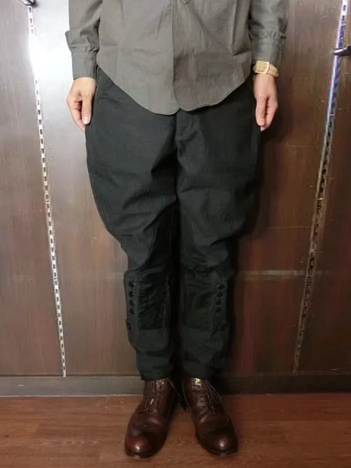 

Loose Fit Cotton Fleece Patchwork Motorcycle Pants Youthful Energy Style Small Footed Big Crotch Casual Pants for All Seasons