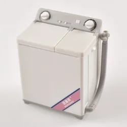 1PC Simulation Miniature White Washing Machine Model DIY Dollhouse Ornaments Bathroom Decoration