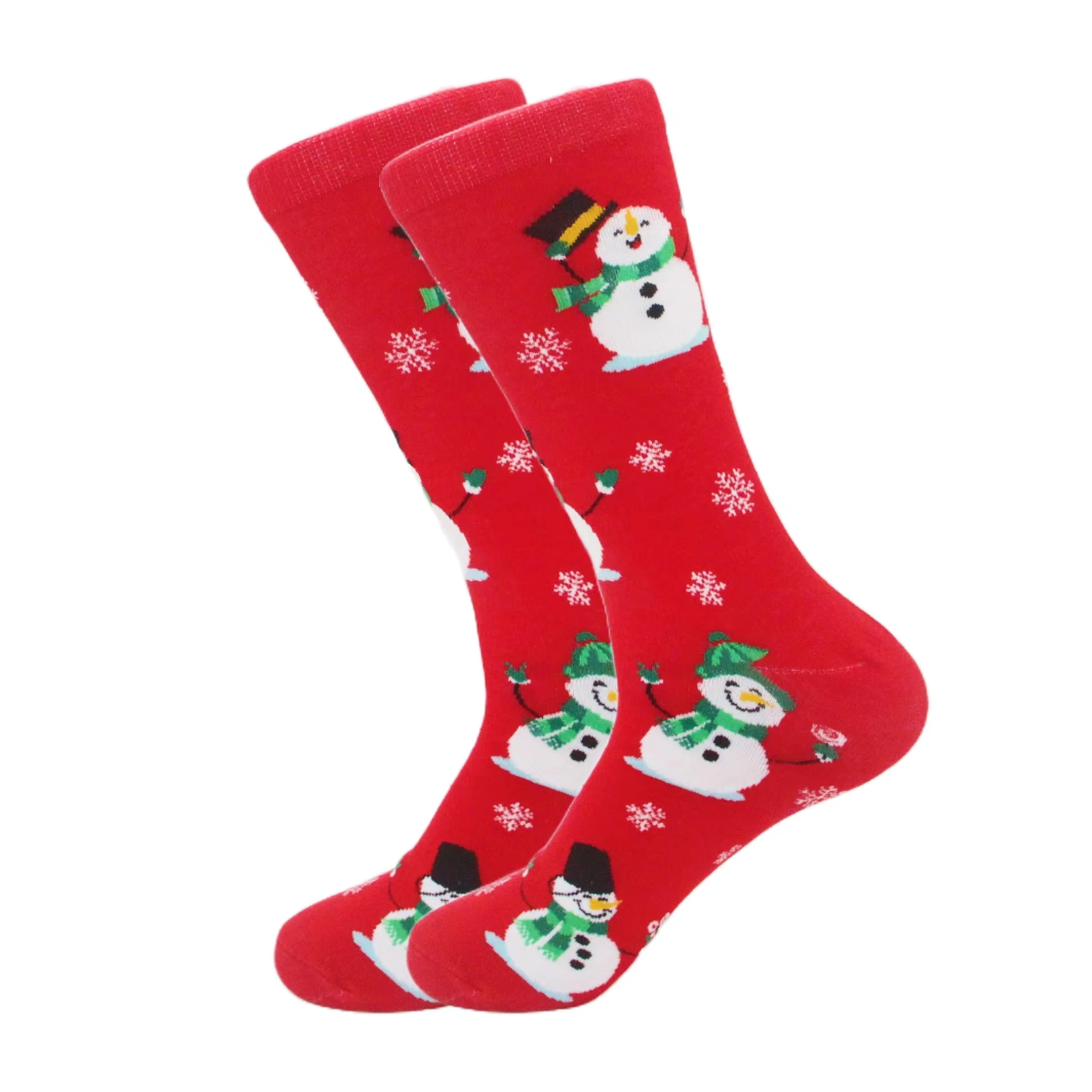 1 pair of Christmas socks mid-length women's mid-length cute student cartoon ins stockings autumn and winter cotton trendy b