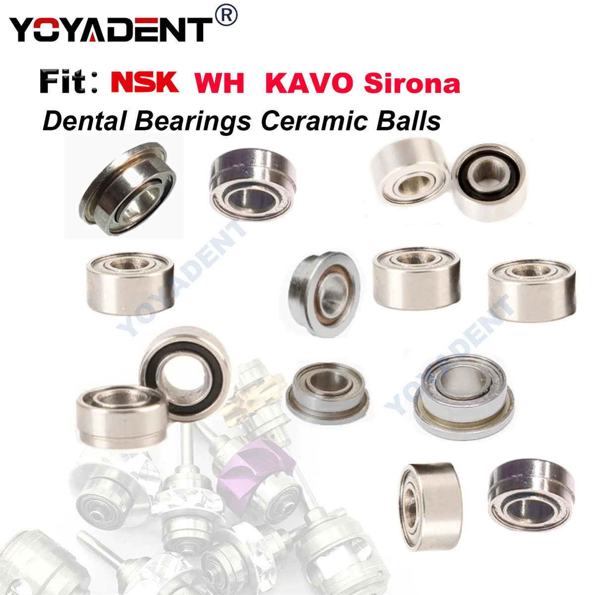 

10Pcs Dental Bearing Ceramic Bearings Turbine Air Rotor Accessorie For NSK WH KAVO Sirona