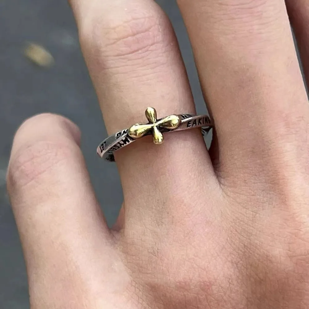 فاسق الهيب هوب القديمة الفضة الكتابة على الجدران على شكل قلب الزركون تشويه افتتاح خواتم للرجال النساء زوجين شخصية مجوهرات هدايا