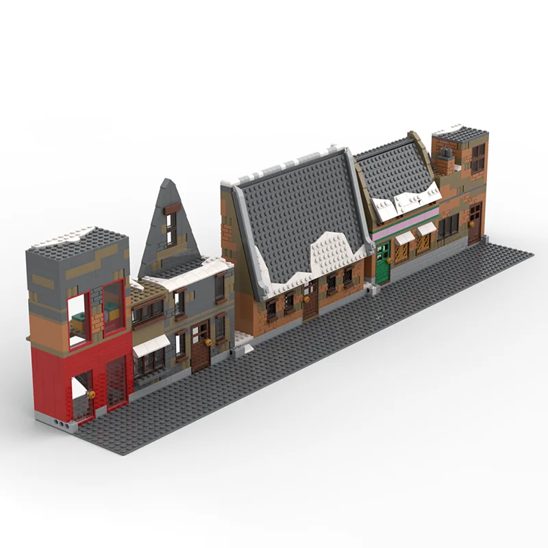 

880PCS MOC Magic Movie Village Enclosure Model Building Blocks DIY Creative Assembly Building Blocks Display Gift Birthday Set