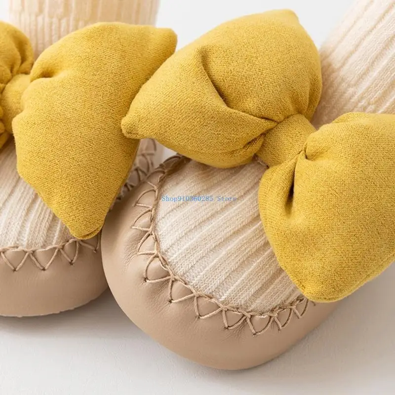 K9FF Kleinkind-Laufschuhe mit rutschfester Sohle und modischer Schleife, atmungsaktive Babyschuhe, weiche Schuhe für frühe