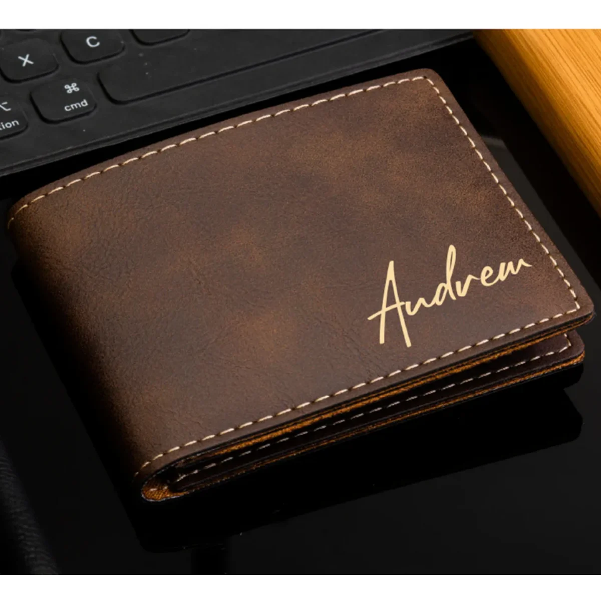 

Engraved Dad Gift, Men's Wallet, Custom Monogrammed Wallet, Personalized Wallet, Engraved Wallet, Gift For Him, Groomsman Gift