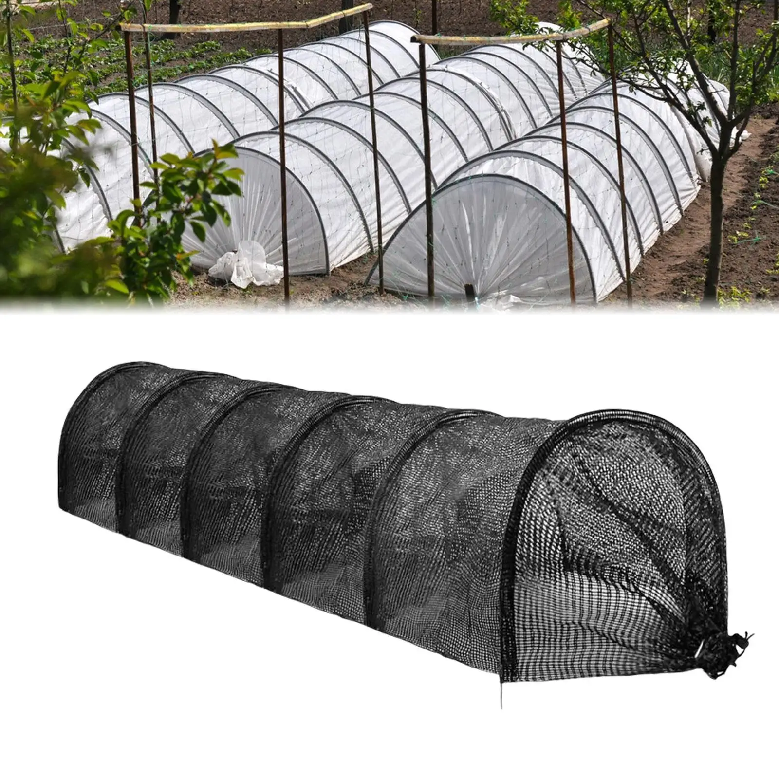 

2 in 1 Portable Greenhouse Easy Use Movable Tunnel Design Protection from Sun Heat for Vegetables Yard Balcony Courtyards