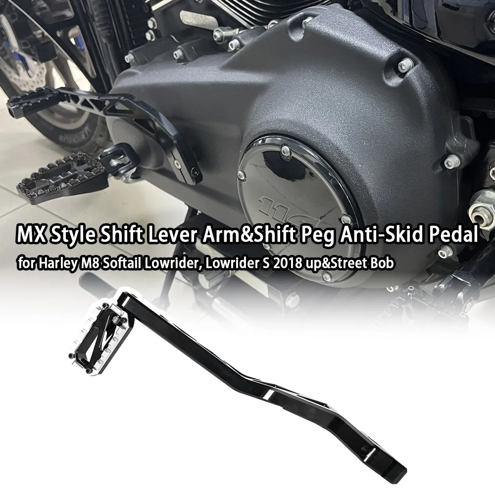 Motorcycle MX Style Shifter Shift Peg Anti-Skid Pedal&shift Lever Arm Middle Control For M8 Softail Low Rider Street Bob 2018up