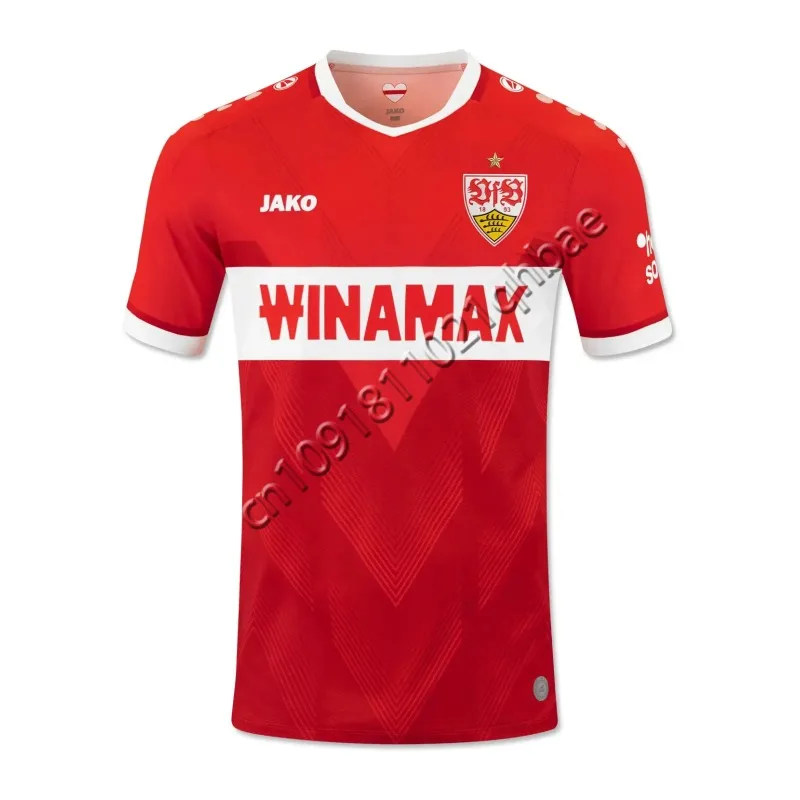 2025, Herren- und Damen-Fußballtrikots Stuttgart, atmungsaktiv, schnell trocknend, übergroß, sportlich, lässig, täglich, T-Shirt