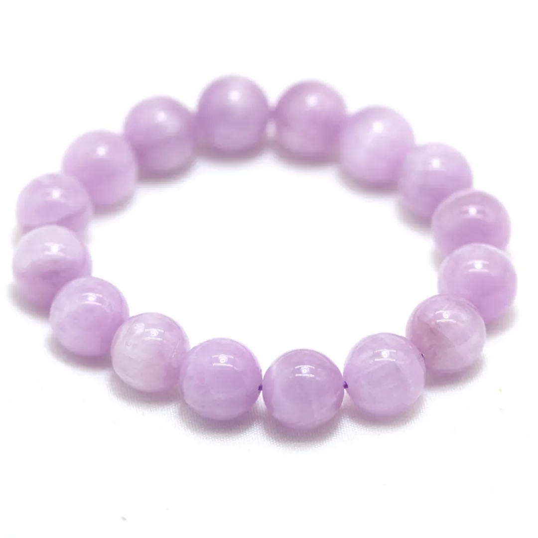 

Top Natural Purple Kunzite Bracelet Jewelry For Women Men Luck Love Gift Cat Eye Crystal Round Beads Stone Strands AAAAA 7-11mm