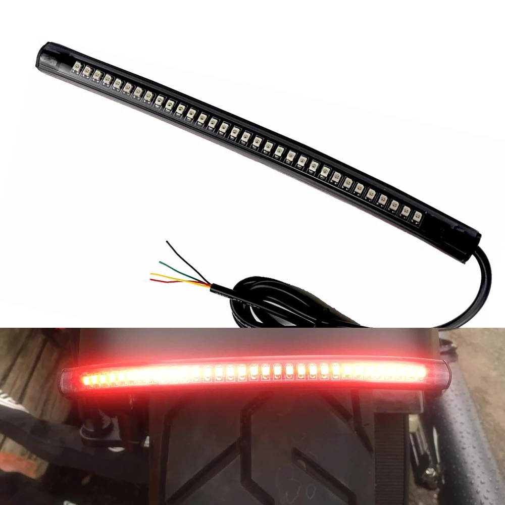 

Universal led For Harley Davidson Light Strip Tail Brake Stop Turn Signal 32LED 8" Flexible led light for motorcycle