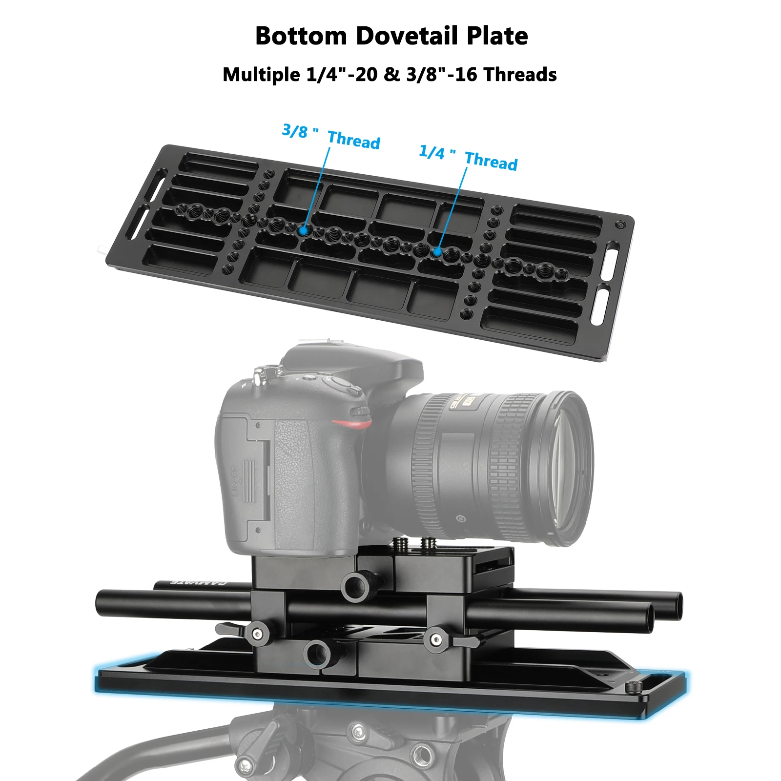 HDRIG uniwersalny System płyt bazowych 15mm wspornik szyny ARRI QR mocowanie płyty do Sony Panasonic Canon Camera szybkozwalająca