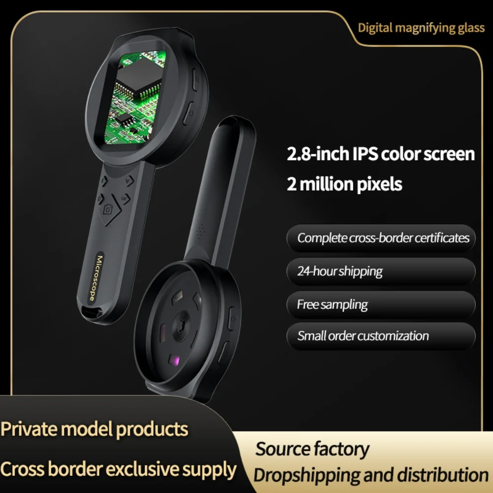 Portable 2.8 Digital Microscope: High-Definition Handheld Magnifier For Kids' ABS 19*10*3CM Digital Microscope Teaching Resource