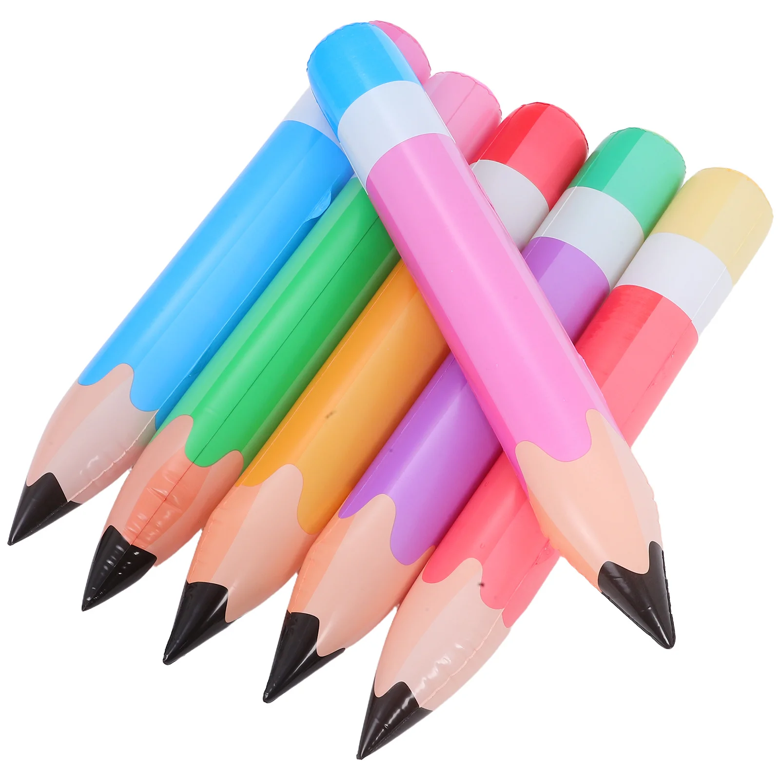 

6Pcs Inflatable Pencil Balloons Large PVC Back to School Classroom Hanging Decorations Giant Pencil Balloon Party Supplies